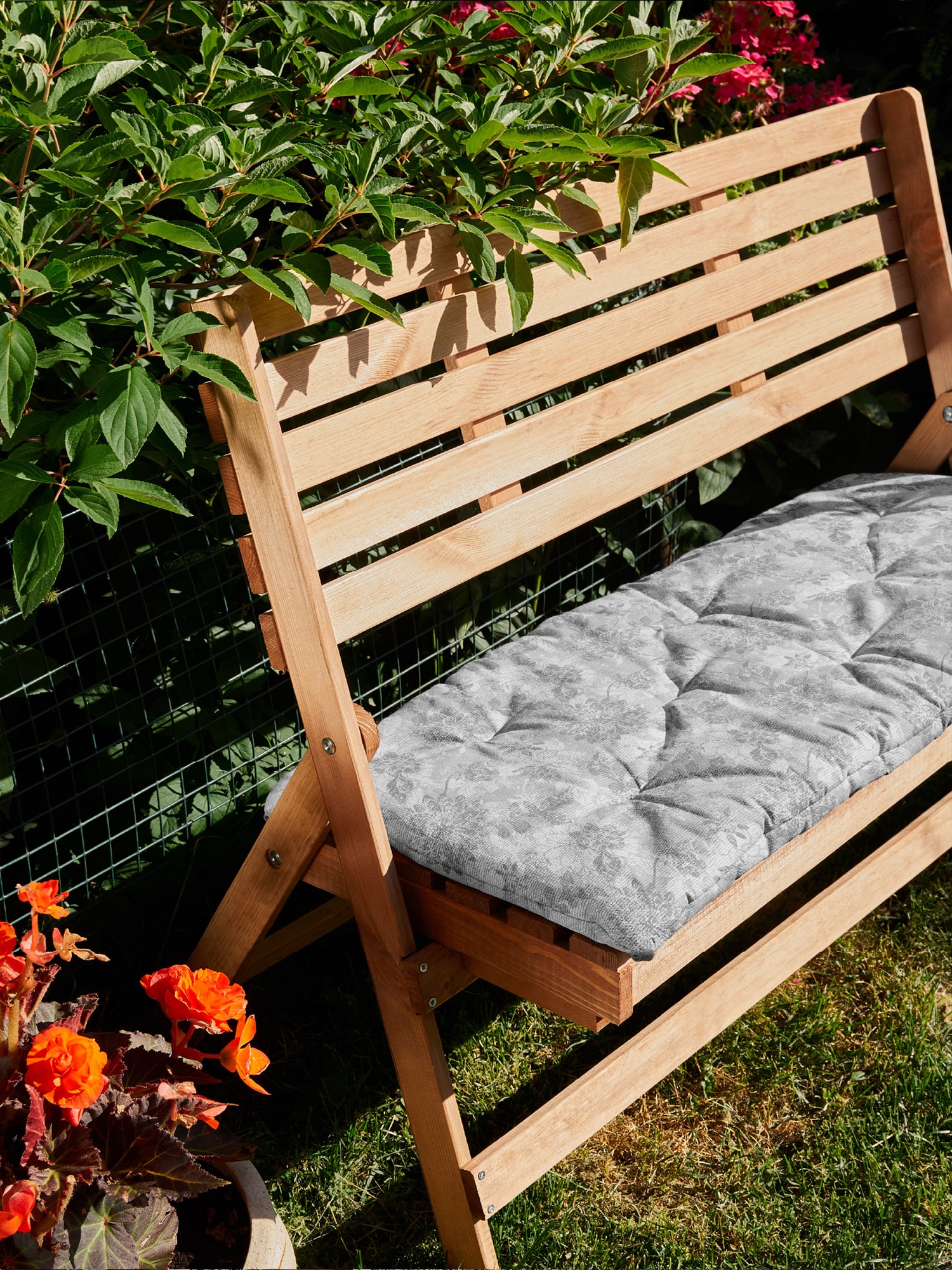 Подушка на скамью Унисон Grey jacquard 1