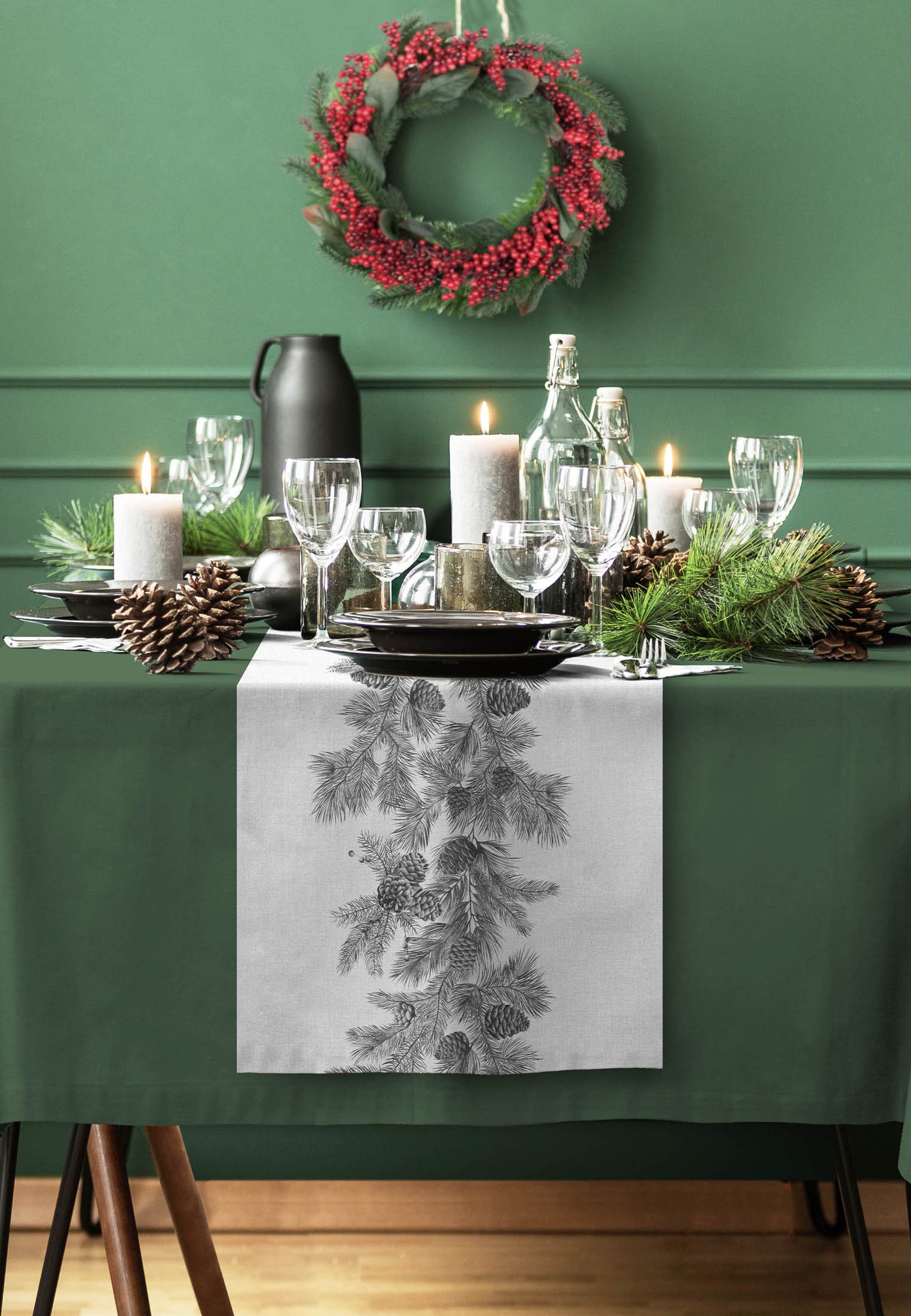 Скатерть-дорожка Унисон Scandi Pine Cone 3