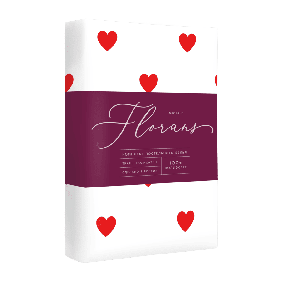 Постельное бельё Флоранс Красные сердца 8