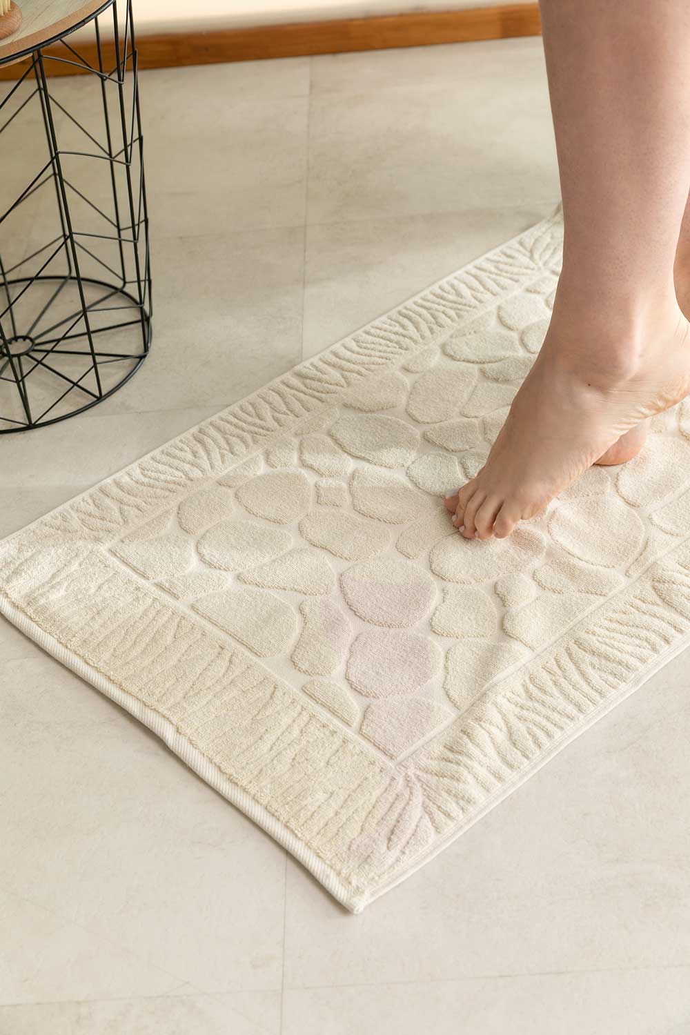 Махровый коврик для ванной, бежевый, Mia Cara 1