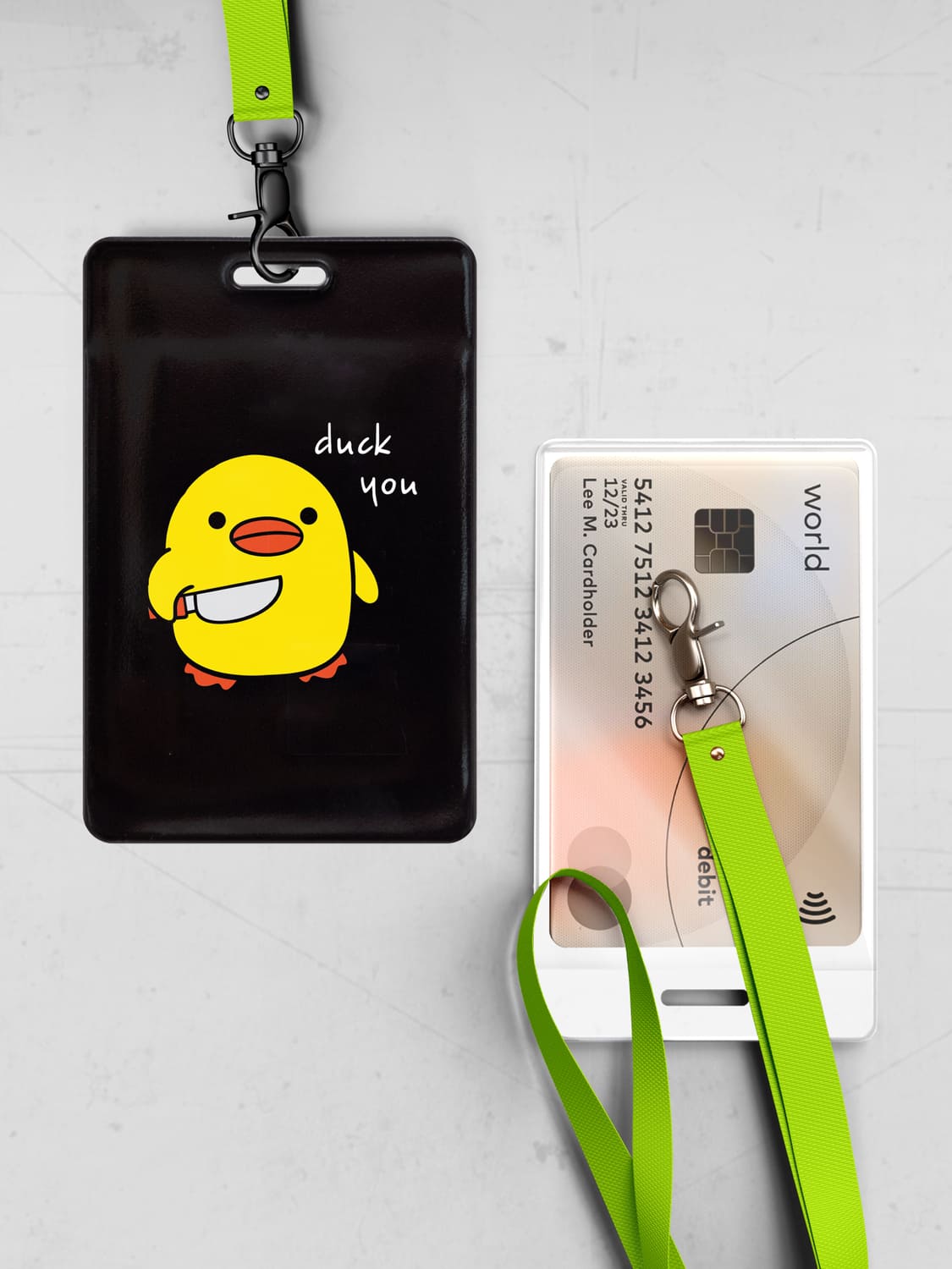 Чехол для карт Crazy Getup Опасная утка 0