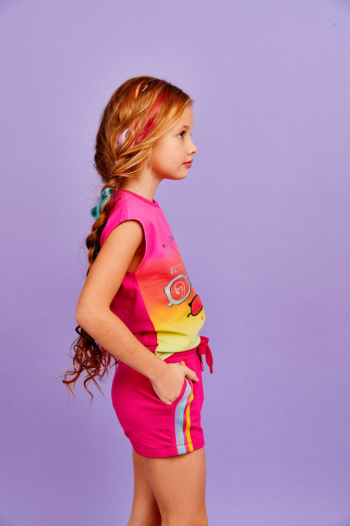 Шорты Sweet Rainbow Ярко-розовый, Juno 2