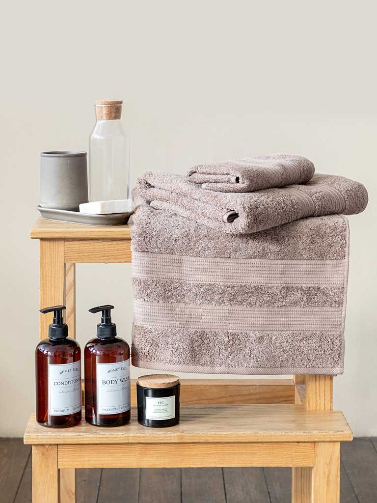 Комплект махровых полотенец "Raffle", тауп, Унисон 1