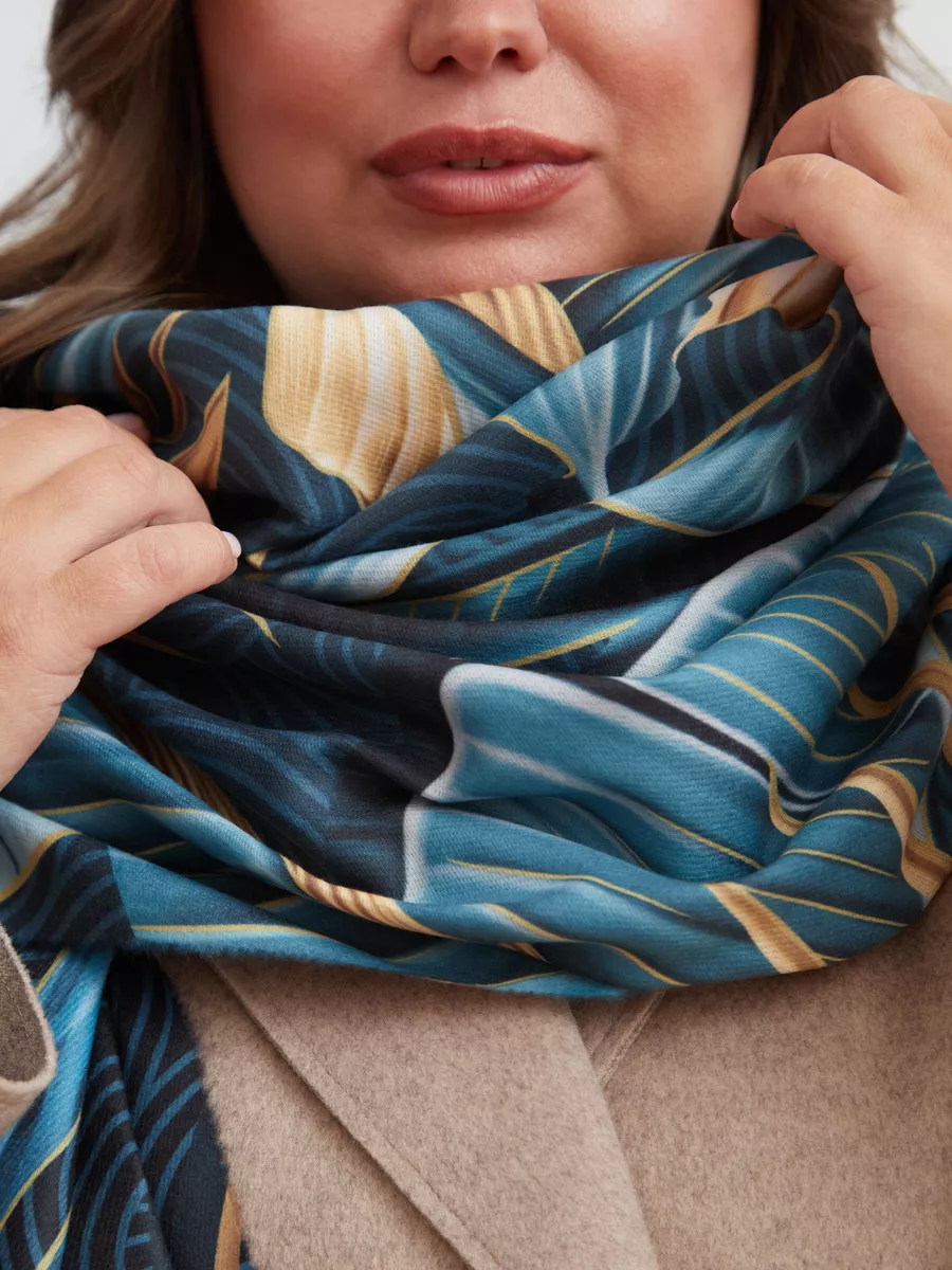 Шарф Mia Cara Тропические листья (зеленый) 1