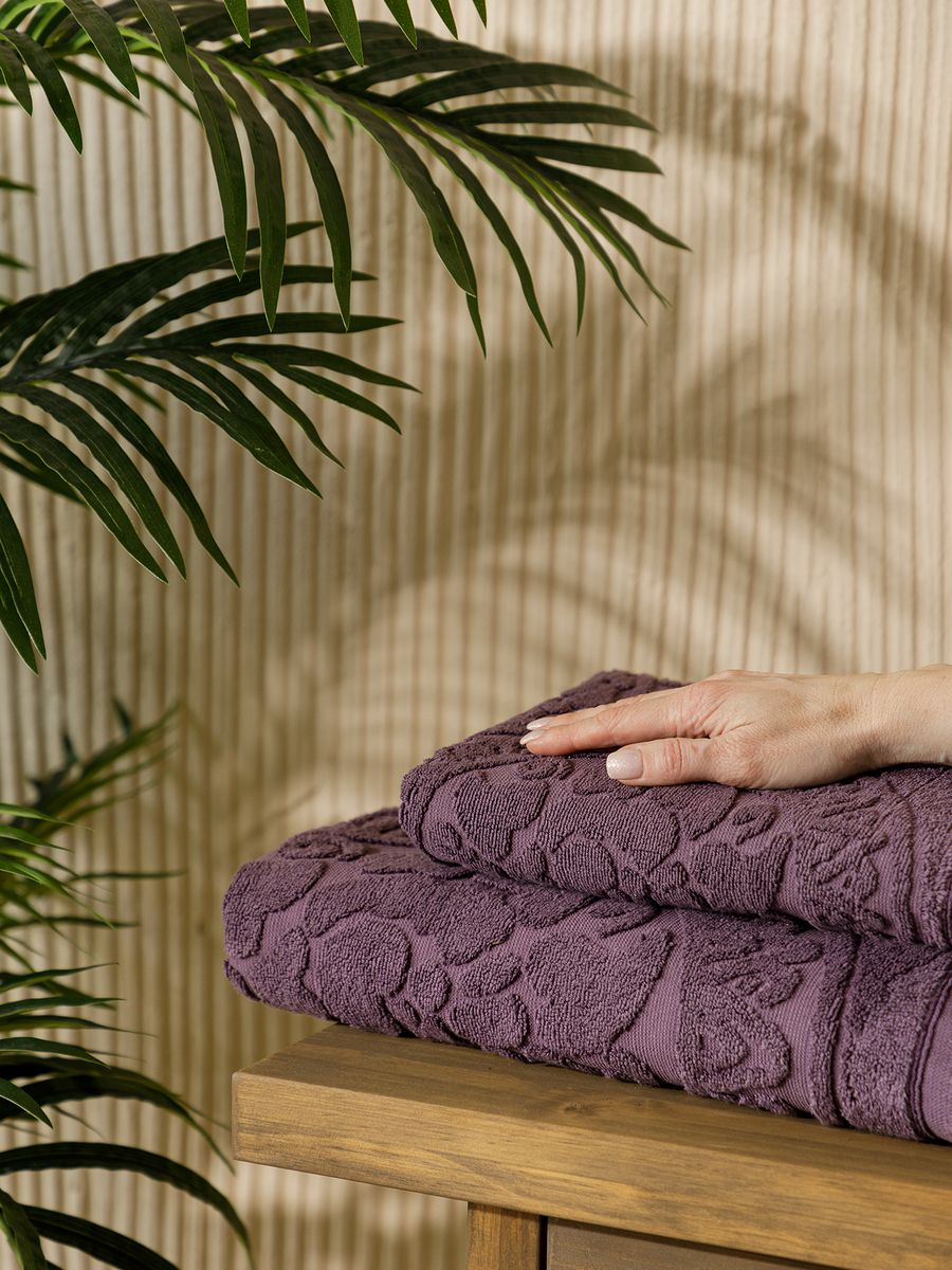 Комплект махровых полотенец "Габи", фиолетовый, Mia Cara 2