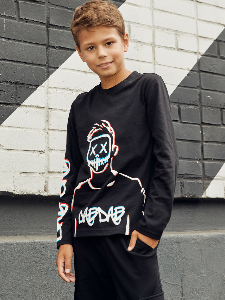 Лонгслив "DABDANCE", черный, Juno 1