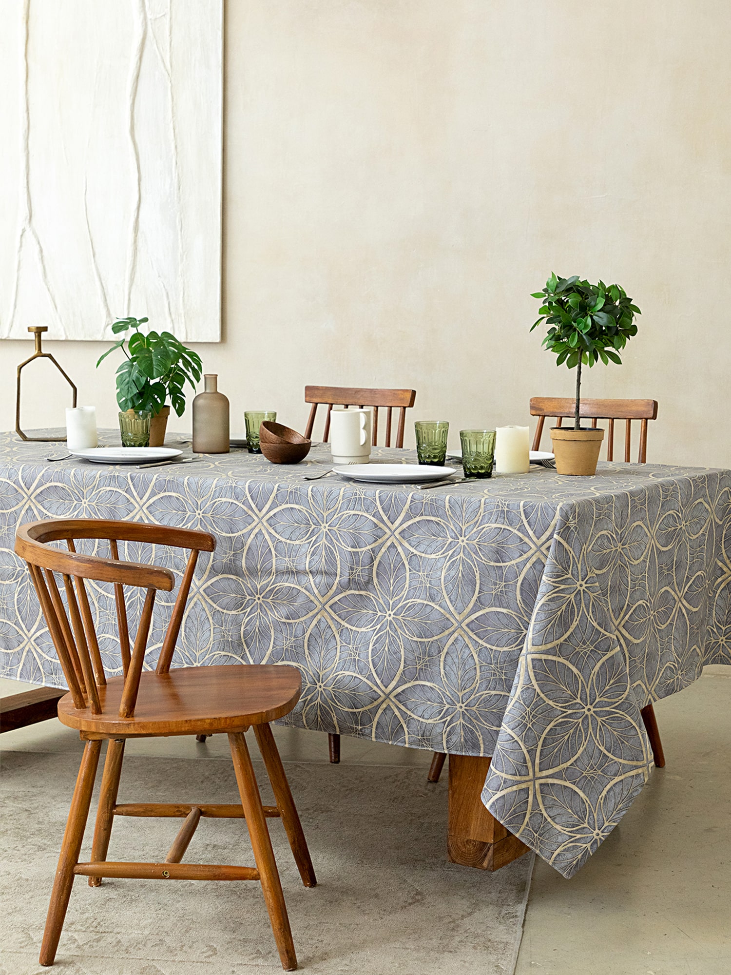 Комплект скатерть рогожка + 6 салфеток "Notre Dame", Унисон 0