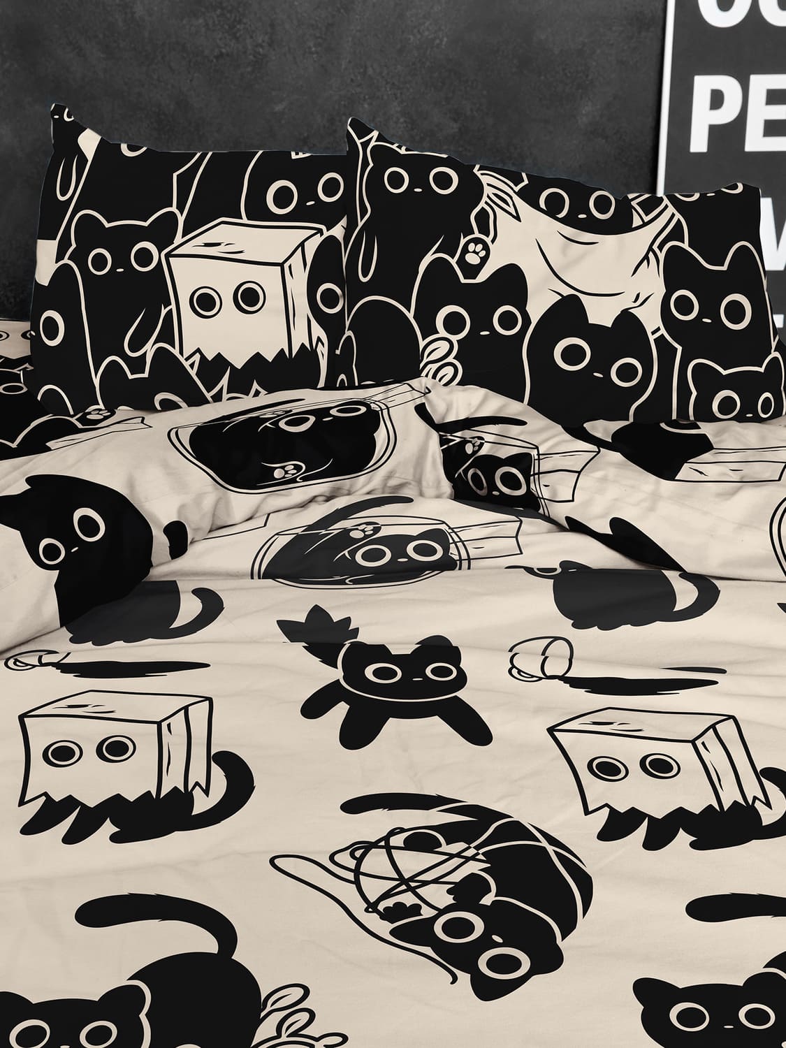 Постельное бельё Crazy Getup Черные коты 1