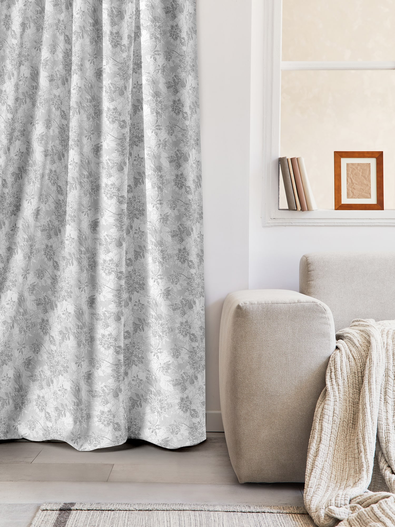 Штора Унисон Grey jacquard 0