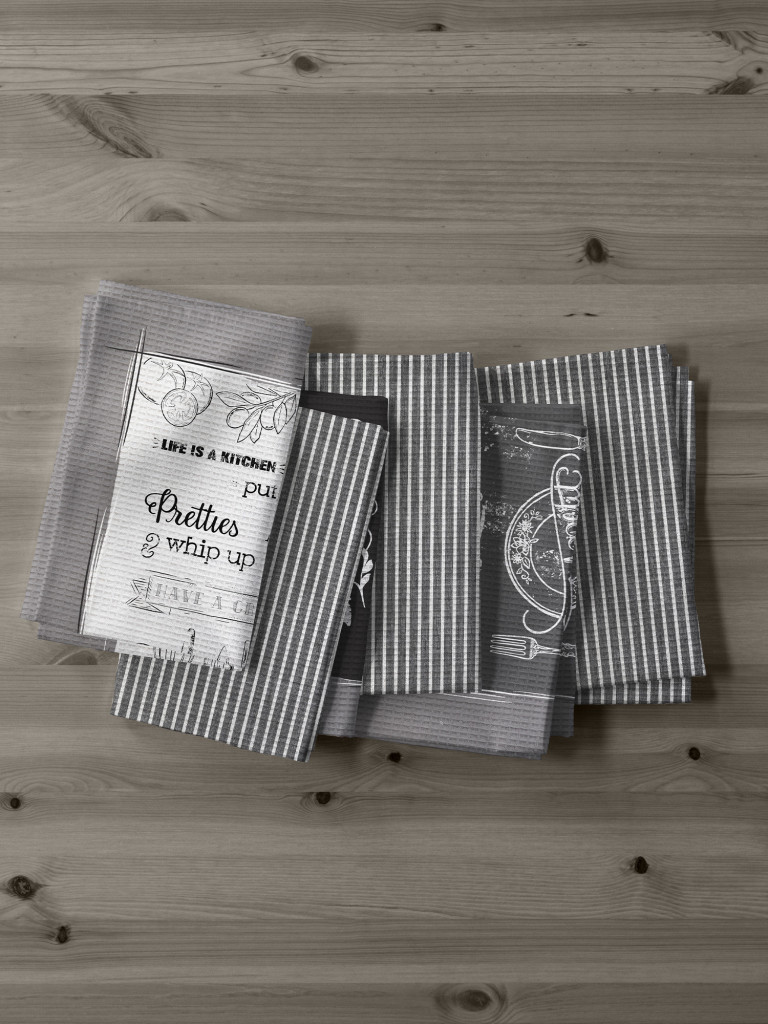 Комплект вафельных полотенец "Loft Café", Унисон 1