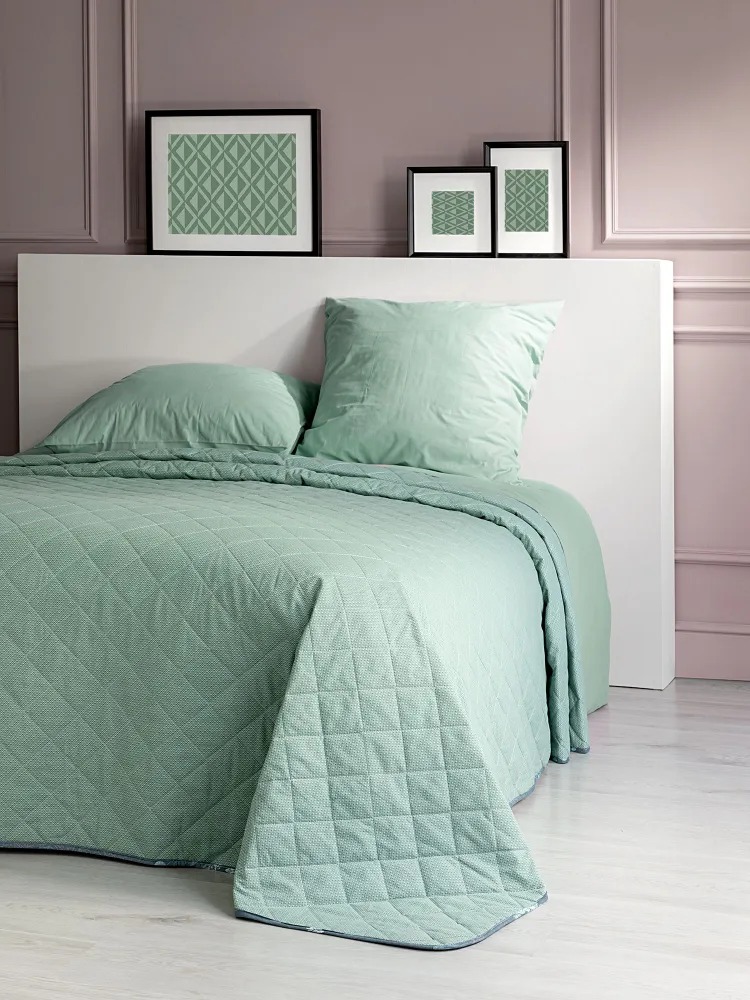 Покрывало стеганое Liverpool, зеленый, Унисон 1