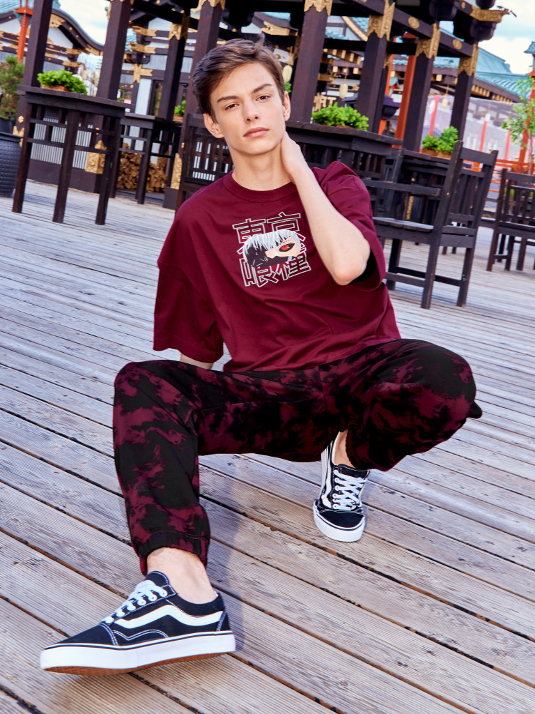 Брюки "TOKYO PUNK", черно-бордовый, Crazy Getup 4