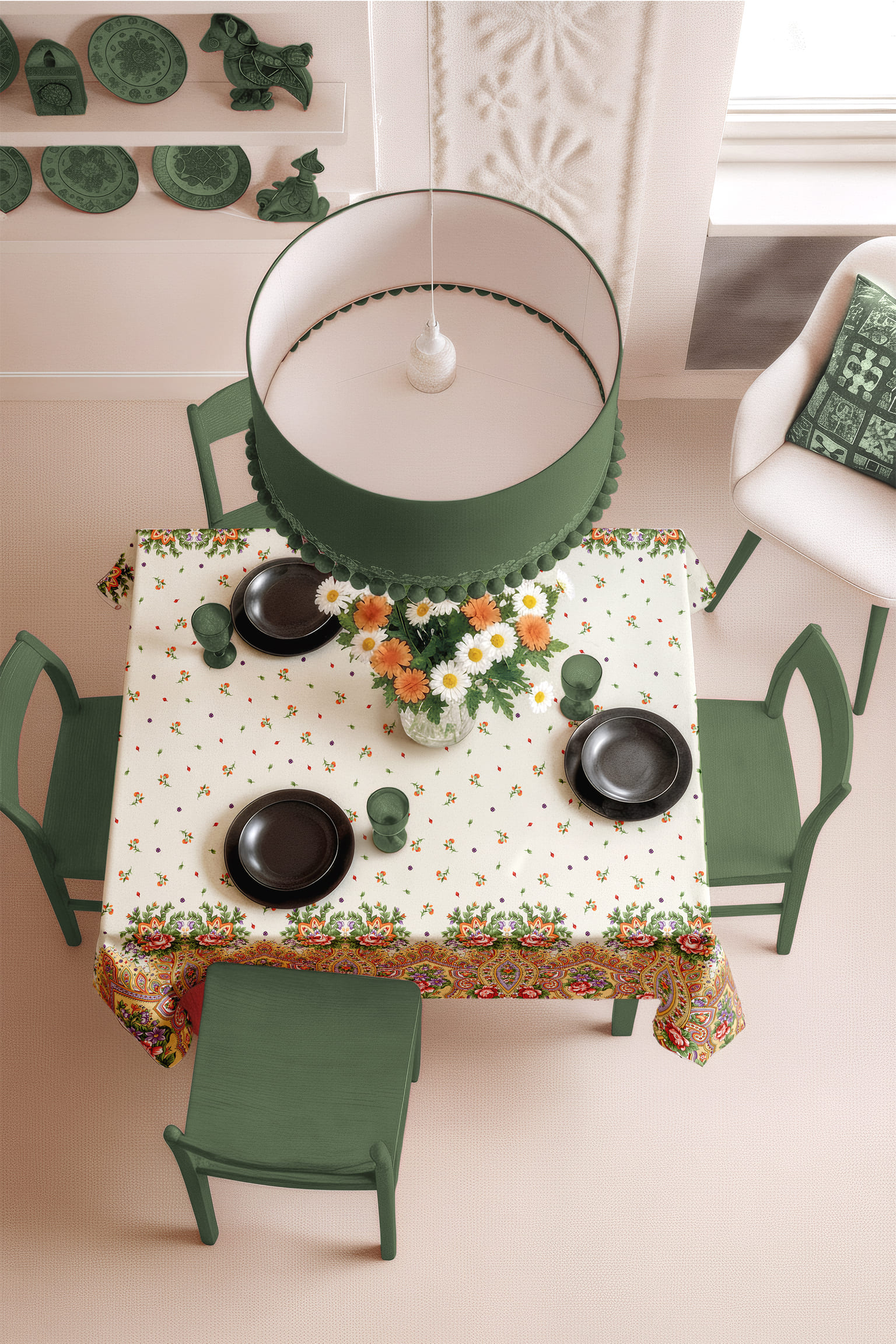 Скатерть Унисон Павлопосадский 3