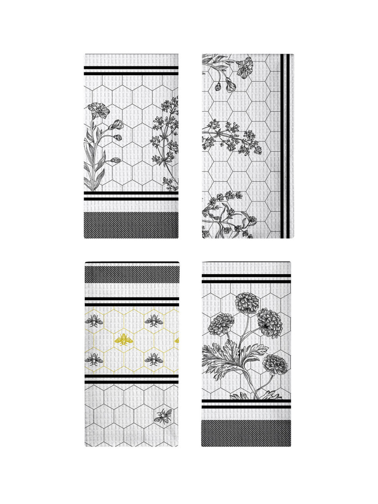 Комплект вафельных полотенец "Honey Bee", Mia Cara 3