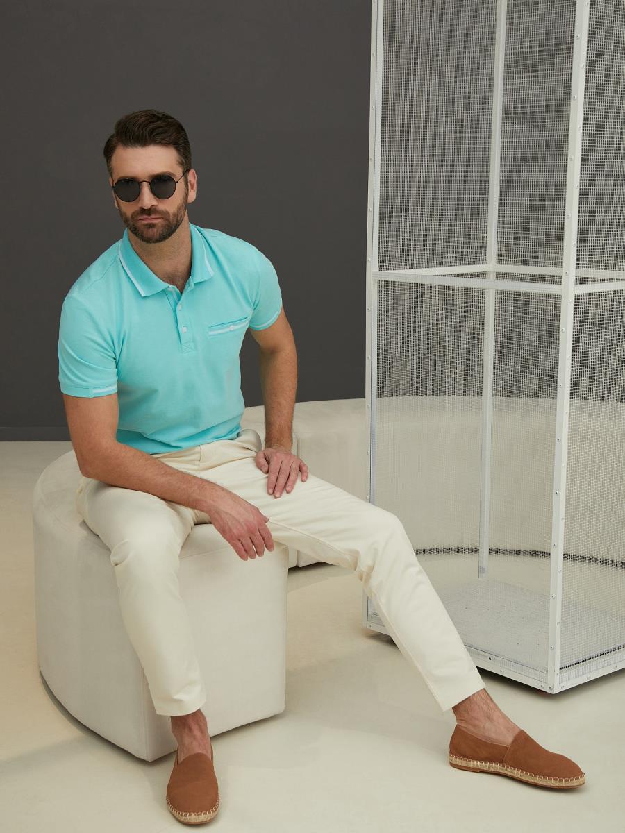 Футболка-поло "Sea Breeze", ментоловый, BeGood 3