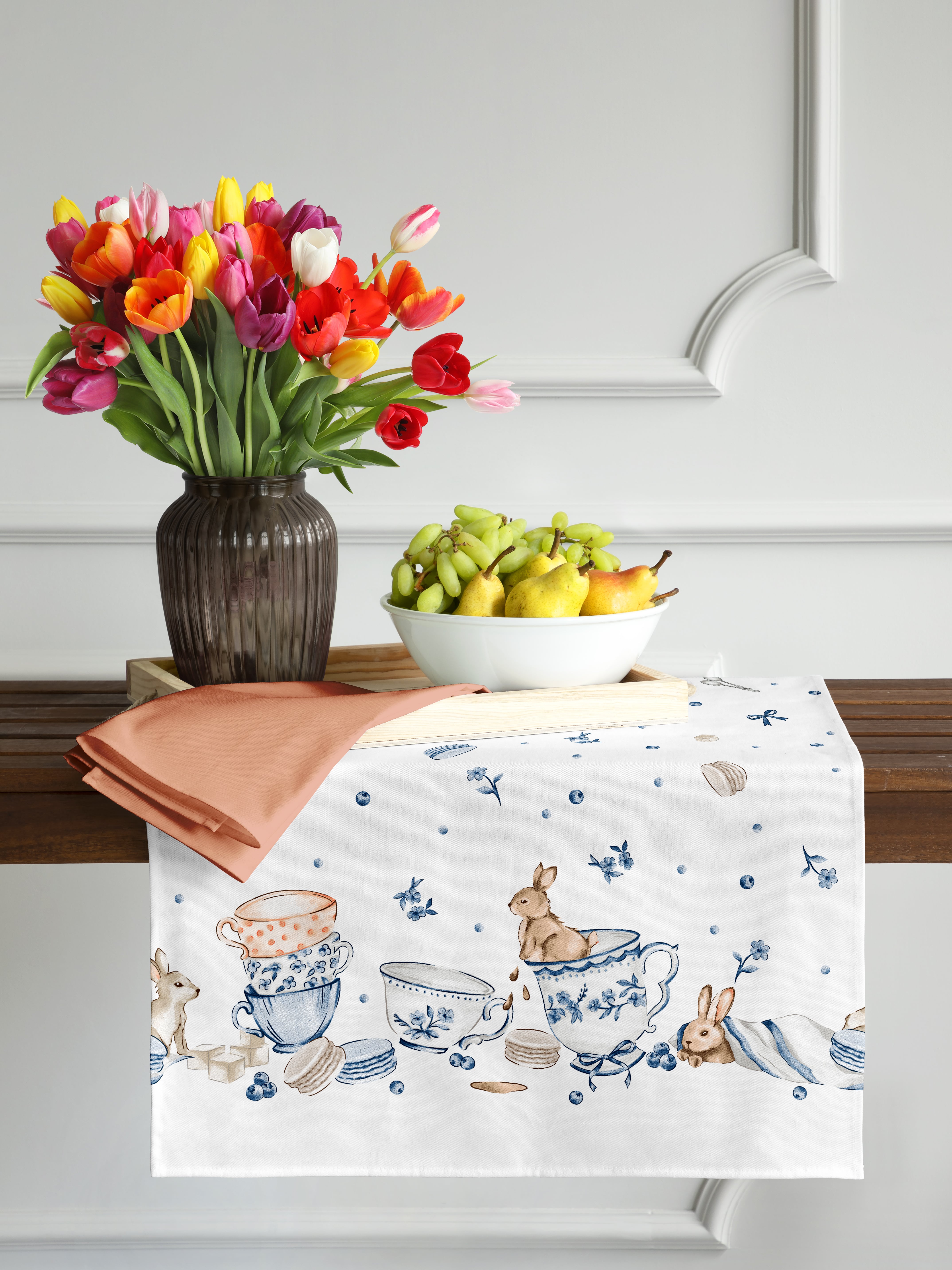 Скатерть-дорожка "Зайчики", Mia Cara 0