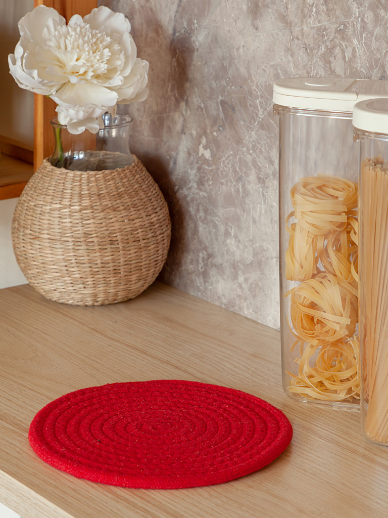 Подставка под горячее, красный, Унисон 3