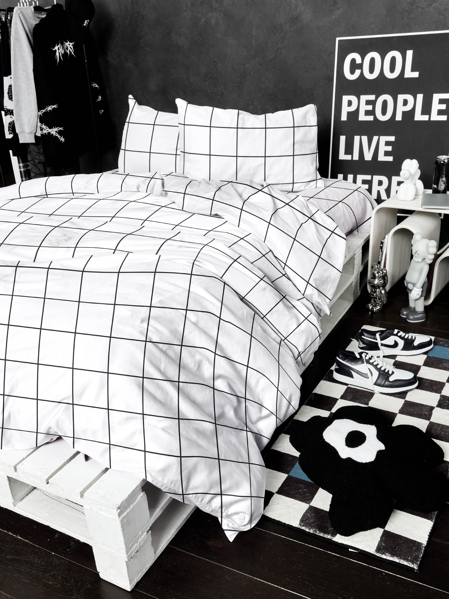 Постельное бельё Crazy Getup White grid paper 0