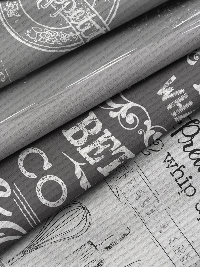 Комплект вафельных полотенец "Loft Café", Унисон 7