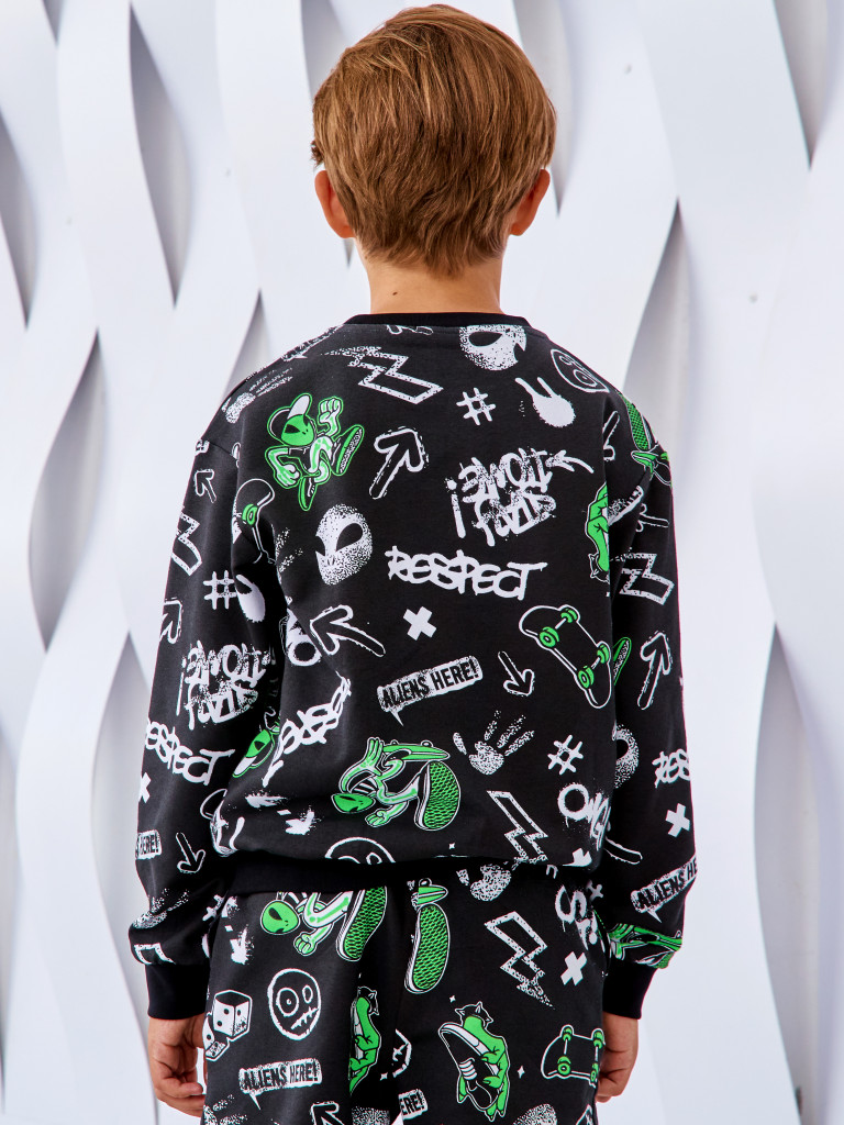 Свитшот "MAKE CONTACT", черный, Juno 3