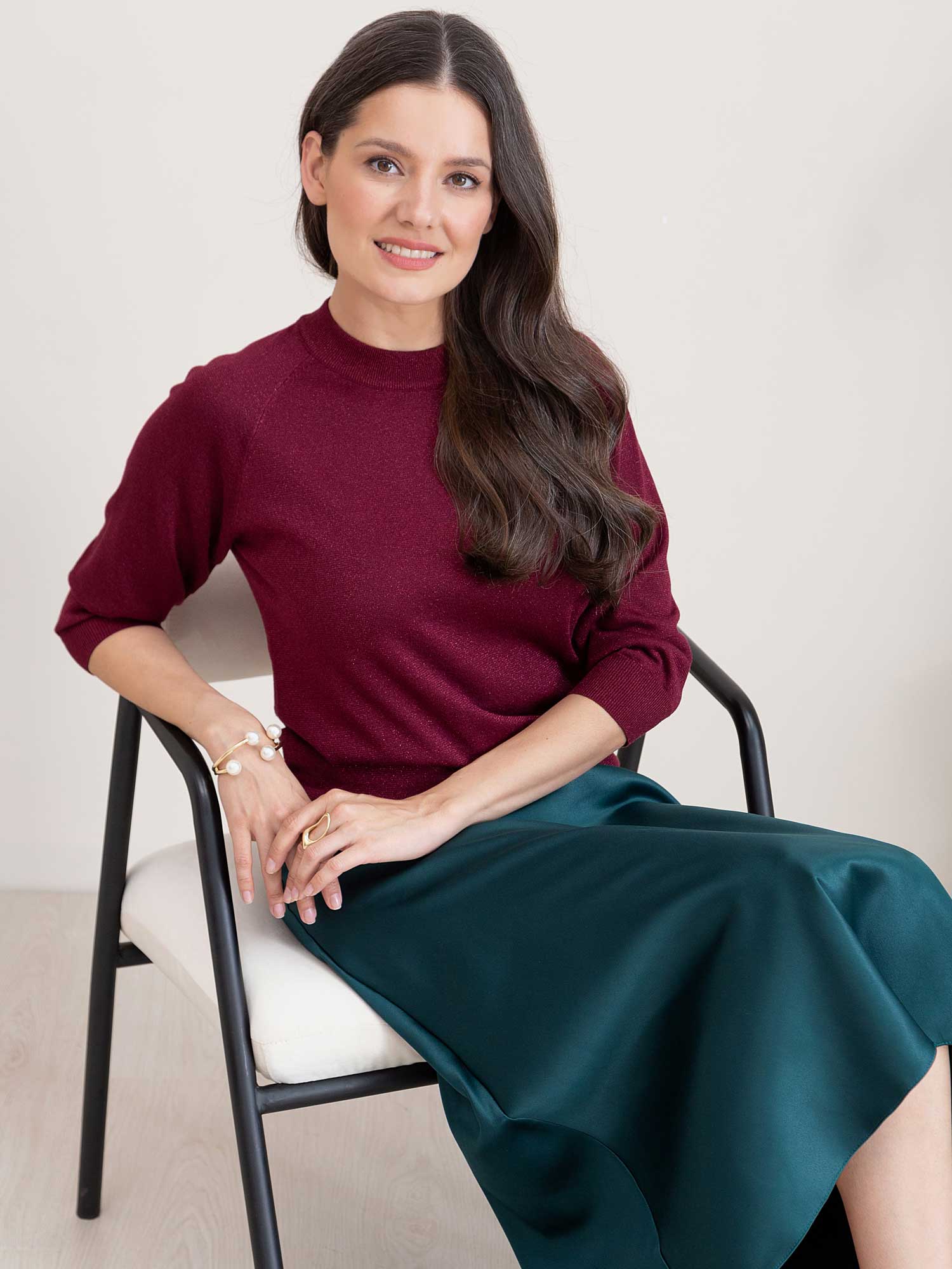 Джемпер "Diamond Shine", пурпурный, BeGood 4