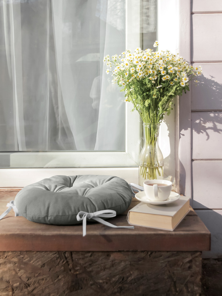 Подушка на стул с тафтингом круглая "Basic", Унисон 2