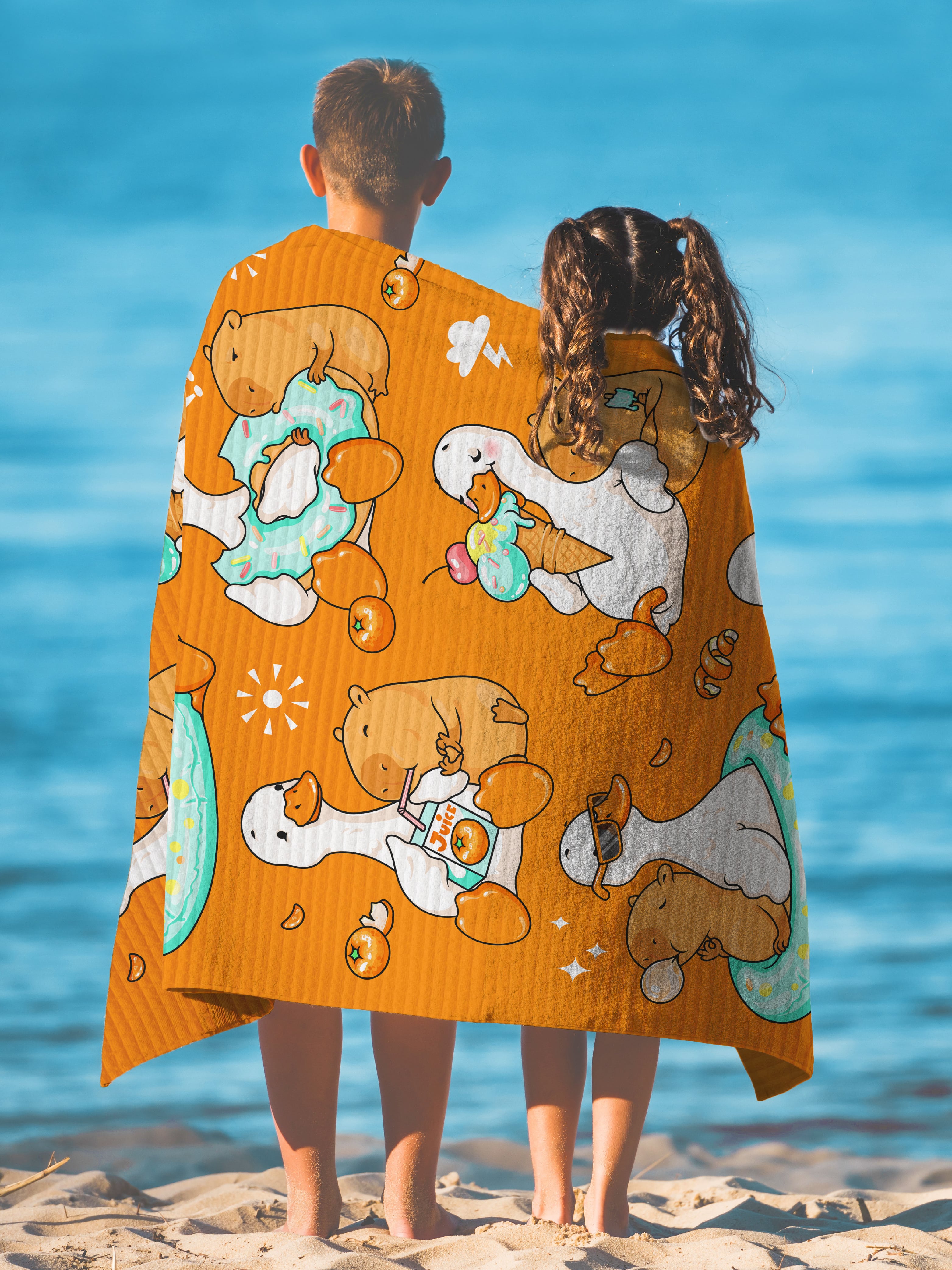 Полотенце Juno Гусь и капибара 0