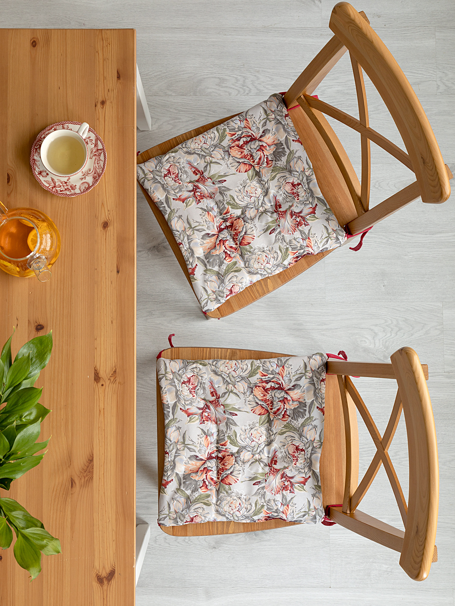 Комплект подушек на стул с тафтингом "Душистый пион", Mia Cara 1