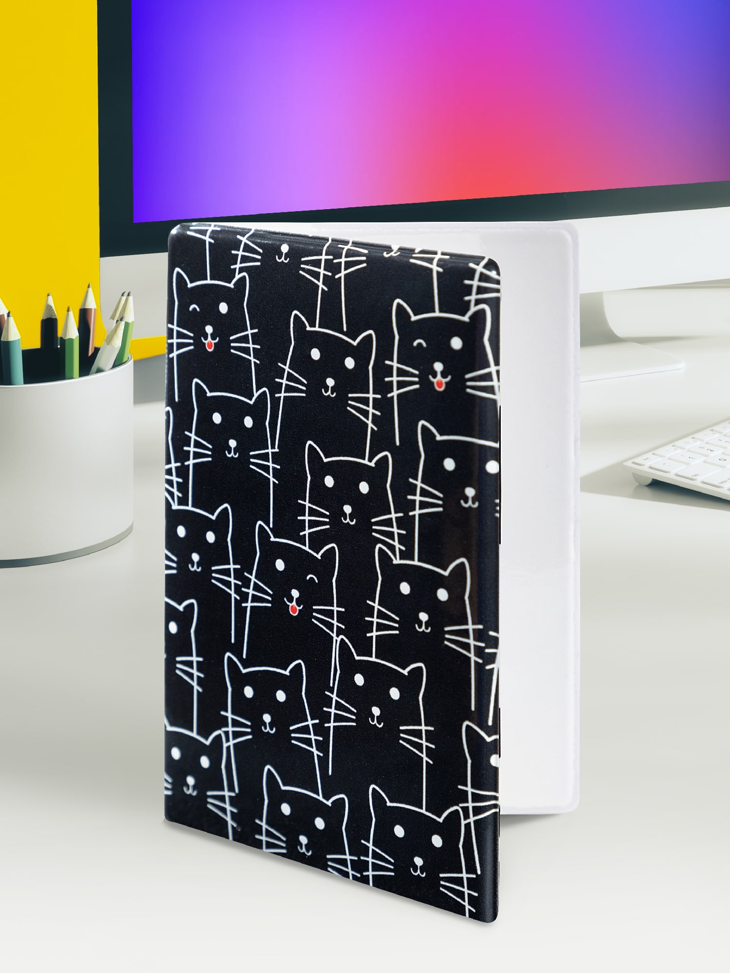 Обложка для паспорта Crazy Getup Black cats 1