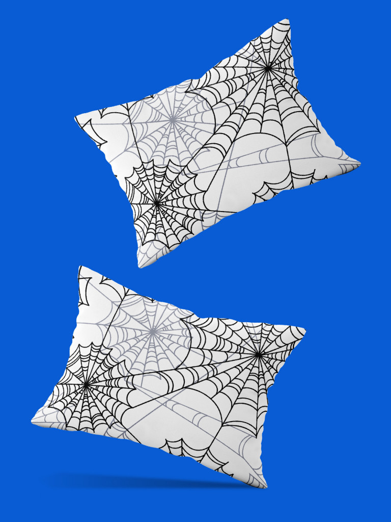 Комплект наволочек Spiderweb white, Crazy Getup 1