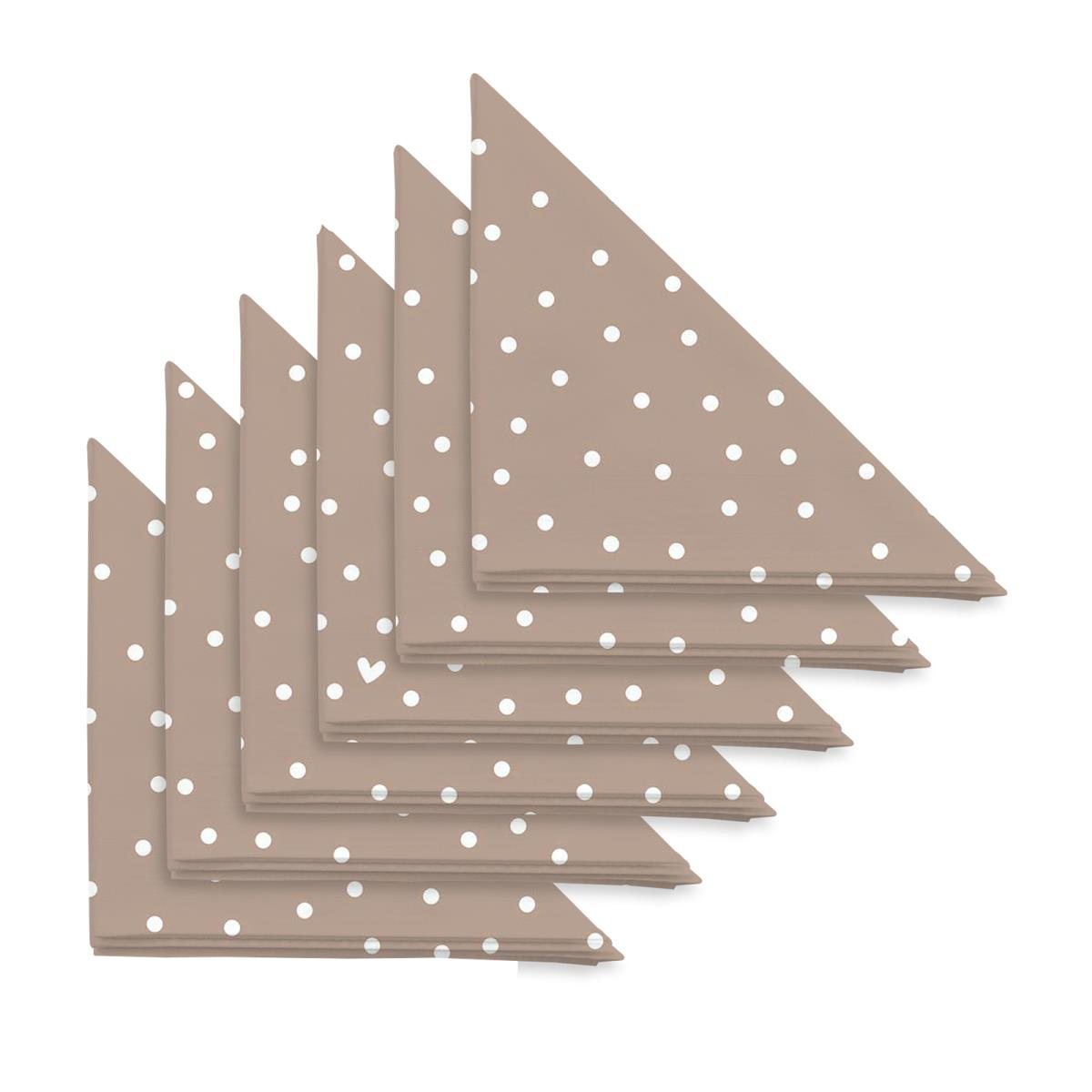 Комплект салфеток рогожка "Love", бежевый, Унисон 0