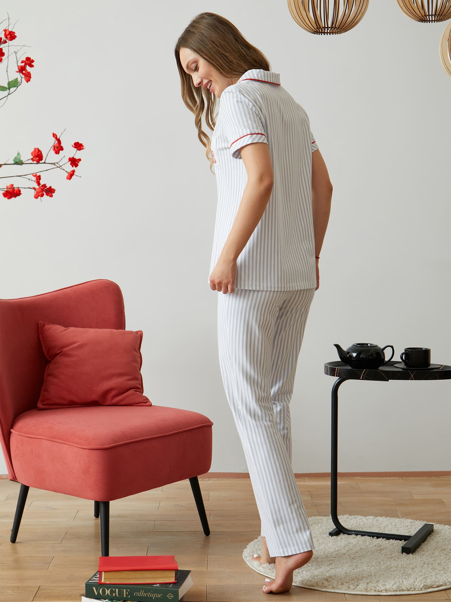 Пижама Mia Cara Голубая полоска 1