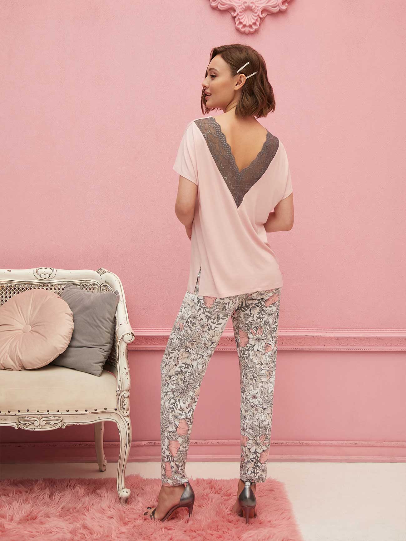 Пижама Jardin eveille Розовый Цветы, Mia Cara 2