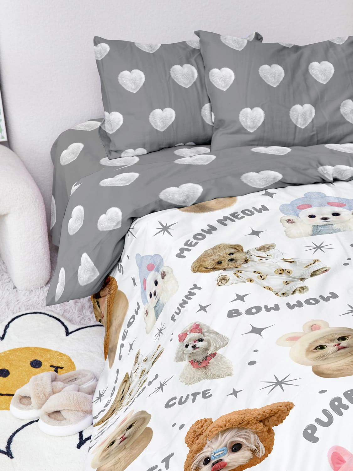 Постельное бельё Crazy Getup Милые кошки собаки 1