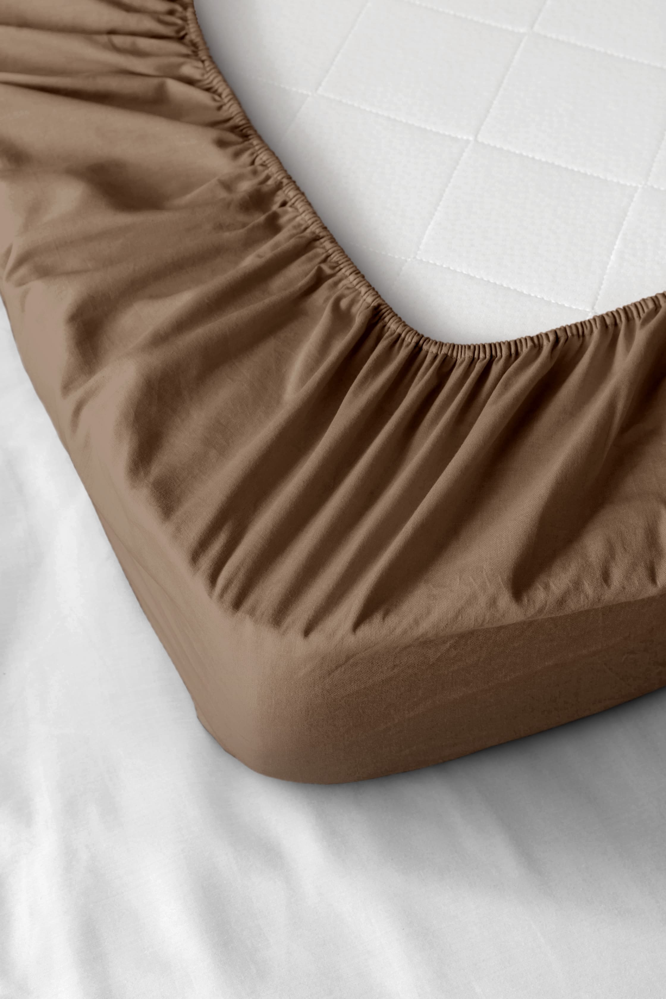 Простыня на резинке Унисон Мокко 1