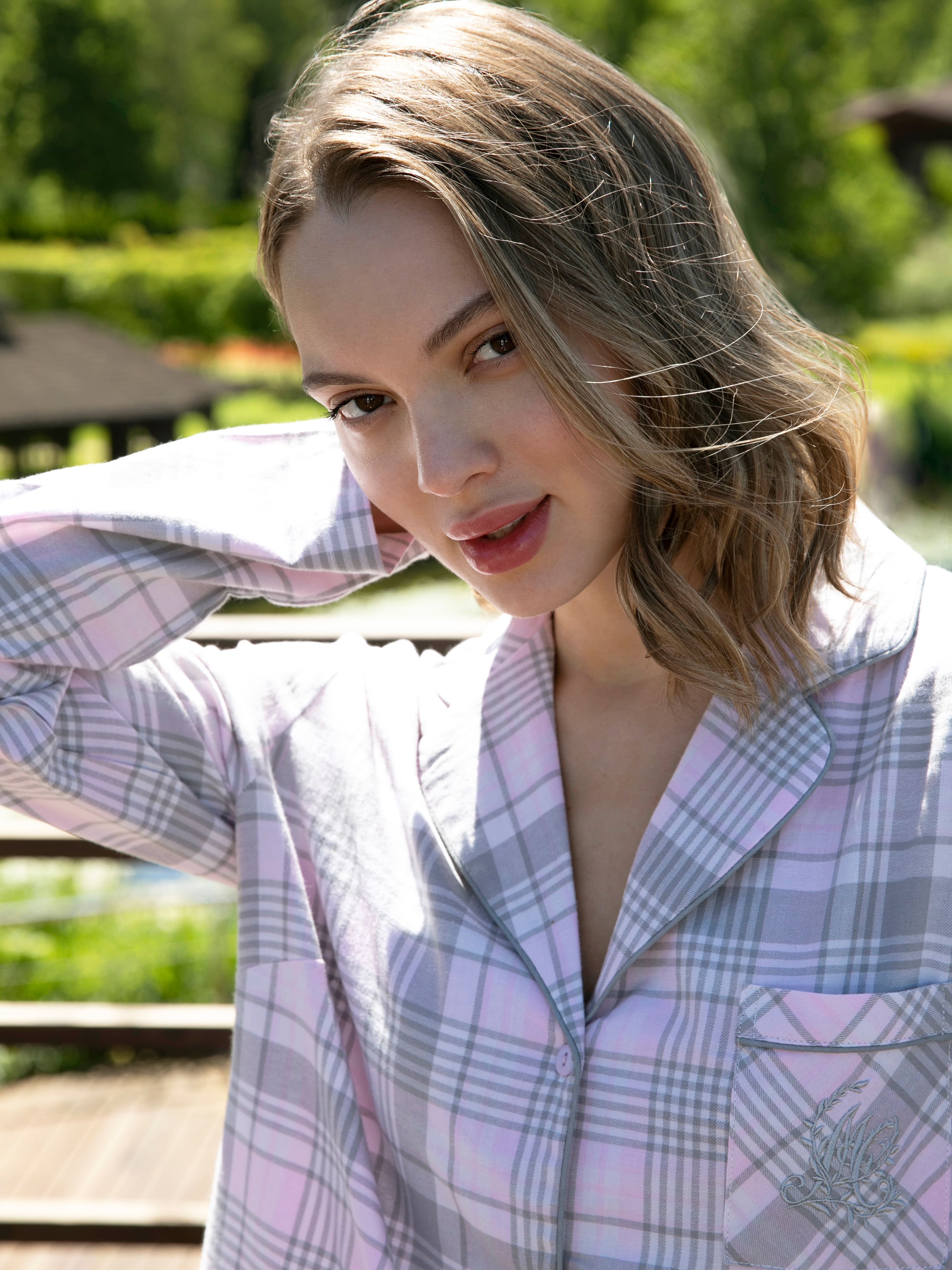 Пижама "Chloe", розовая клетка, Mia Cara 2