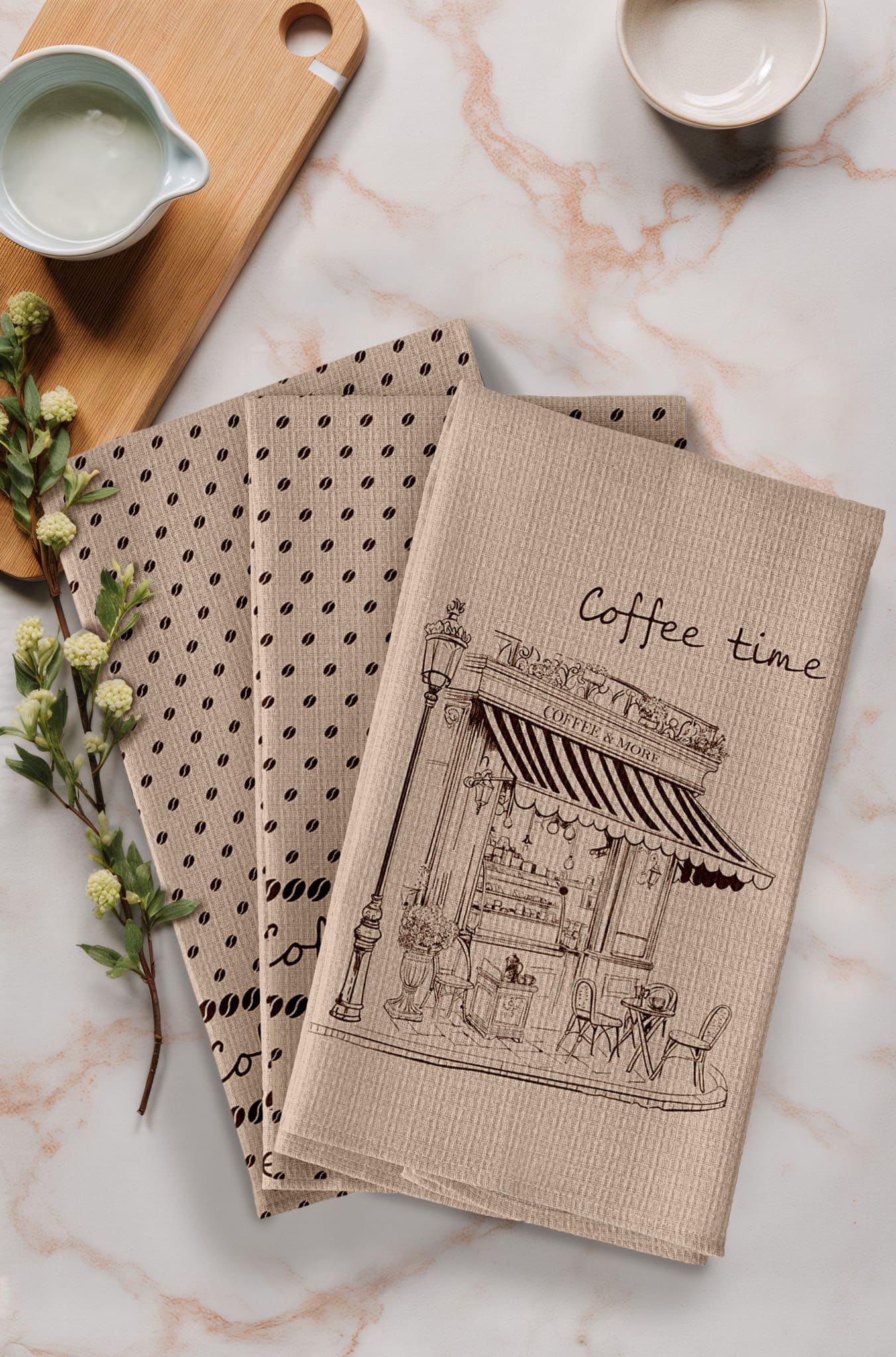 Комплект полотенец Mia Cara Парижское кафе 4