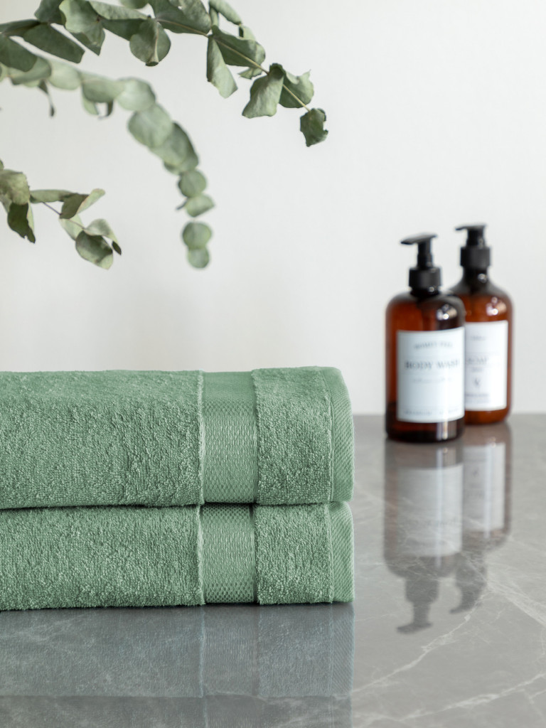 Комплект махровых полотенец "Ritz", светло-зеленый, Унисон 0