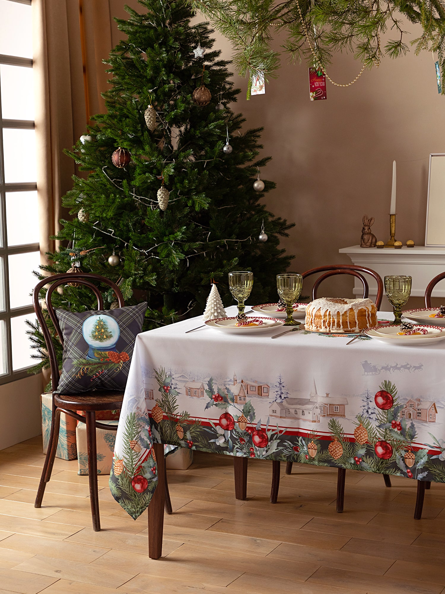 Скатерть Christmas village 0