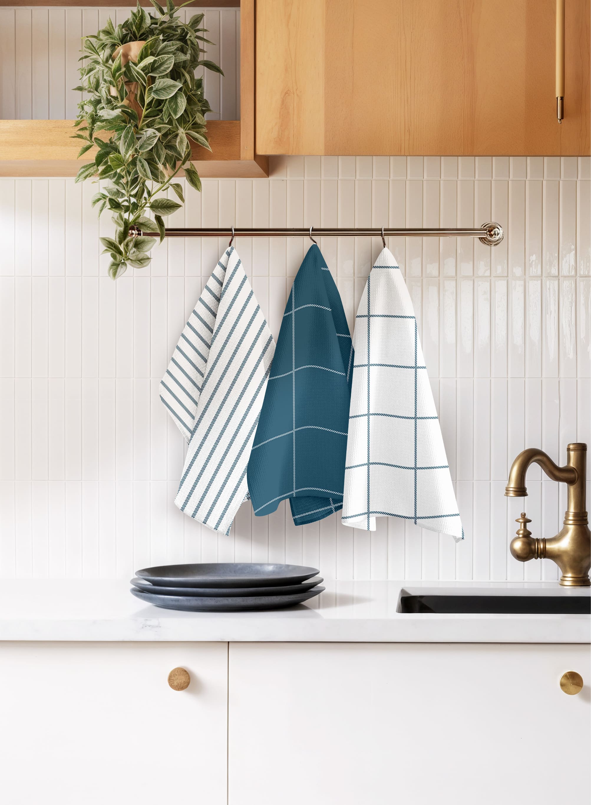 Комплект полотенец Унисон Синий минималистичный 2