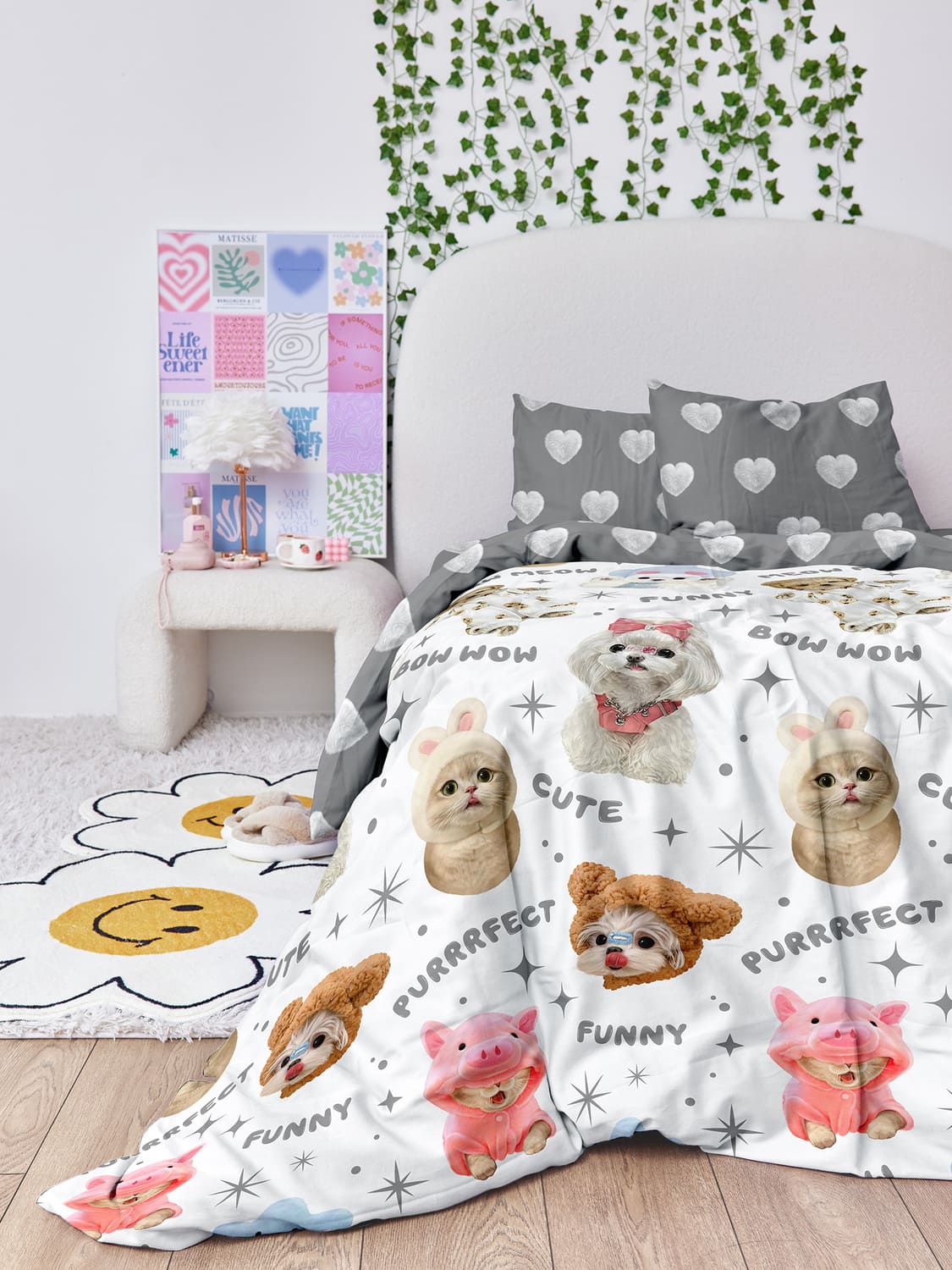 Постельное бельё Crazy Getup Милые кошки собаки 0