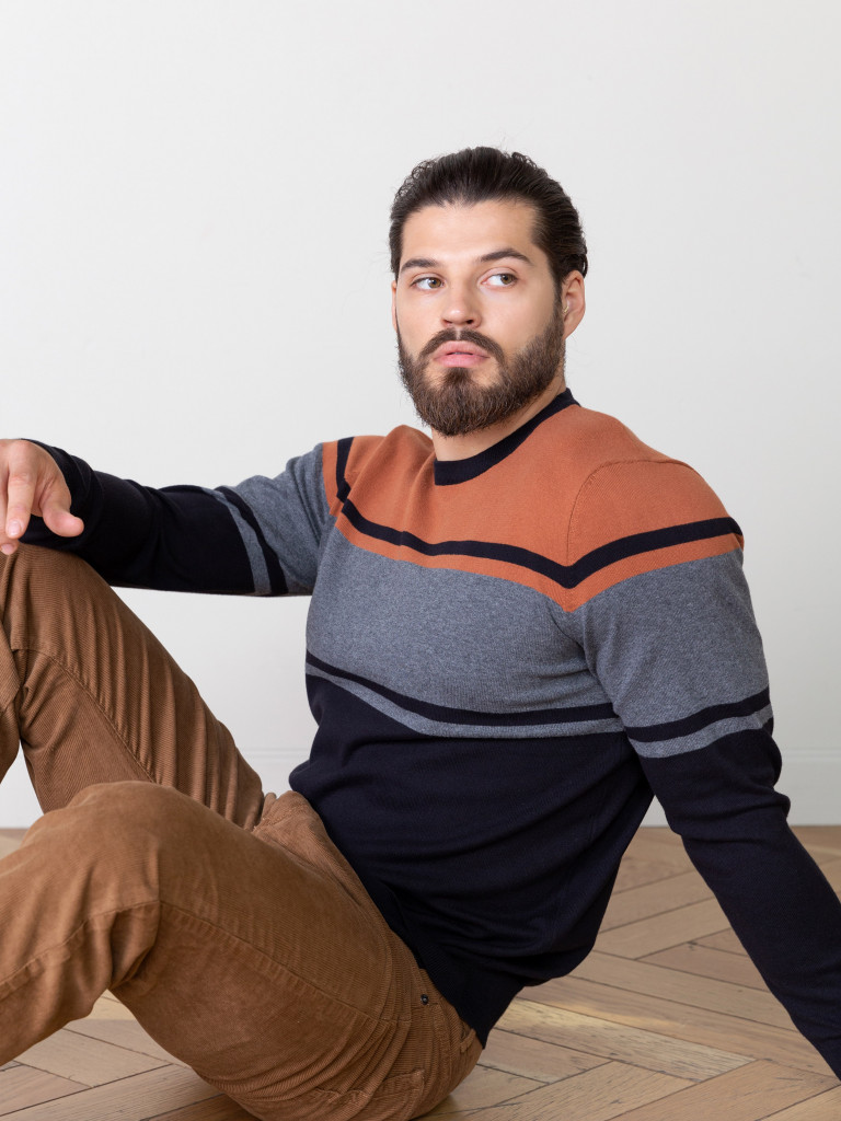 Джемпер, оранжевый/черный, BeGood 4