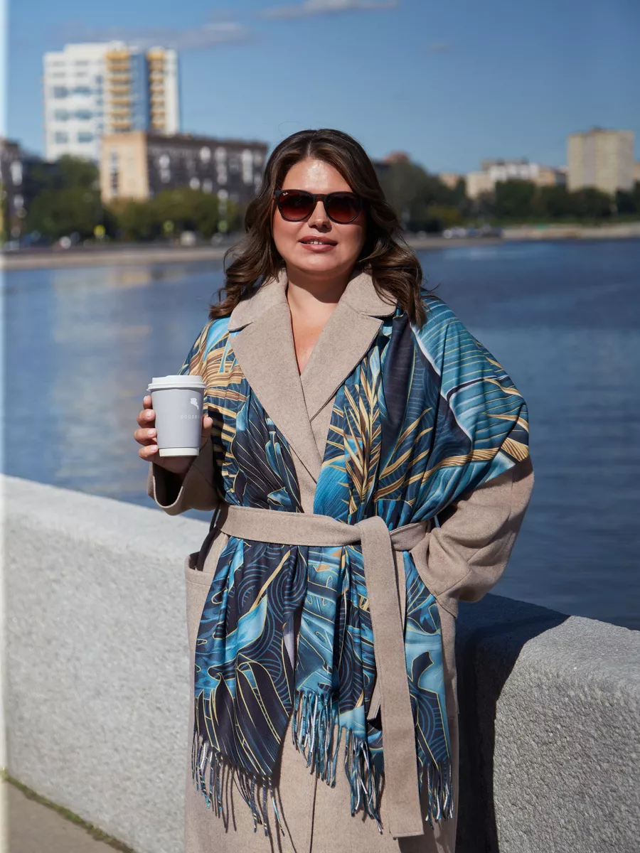 Шарф Mia Cara Тропические листья (зеленый) 3