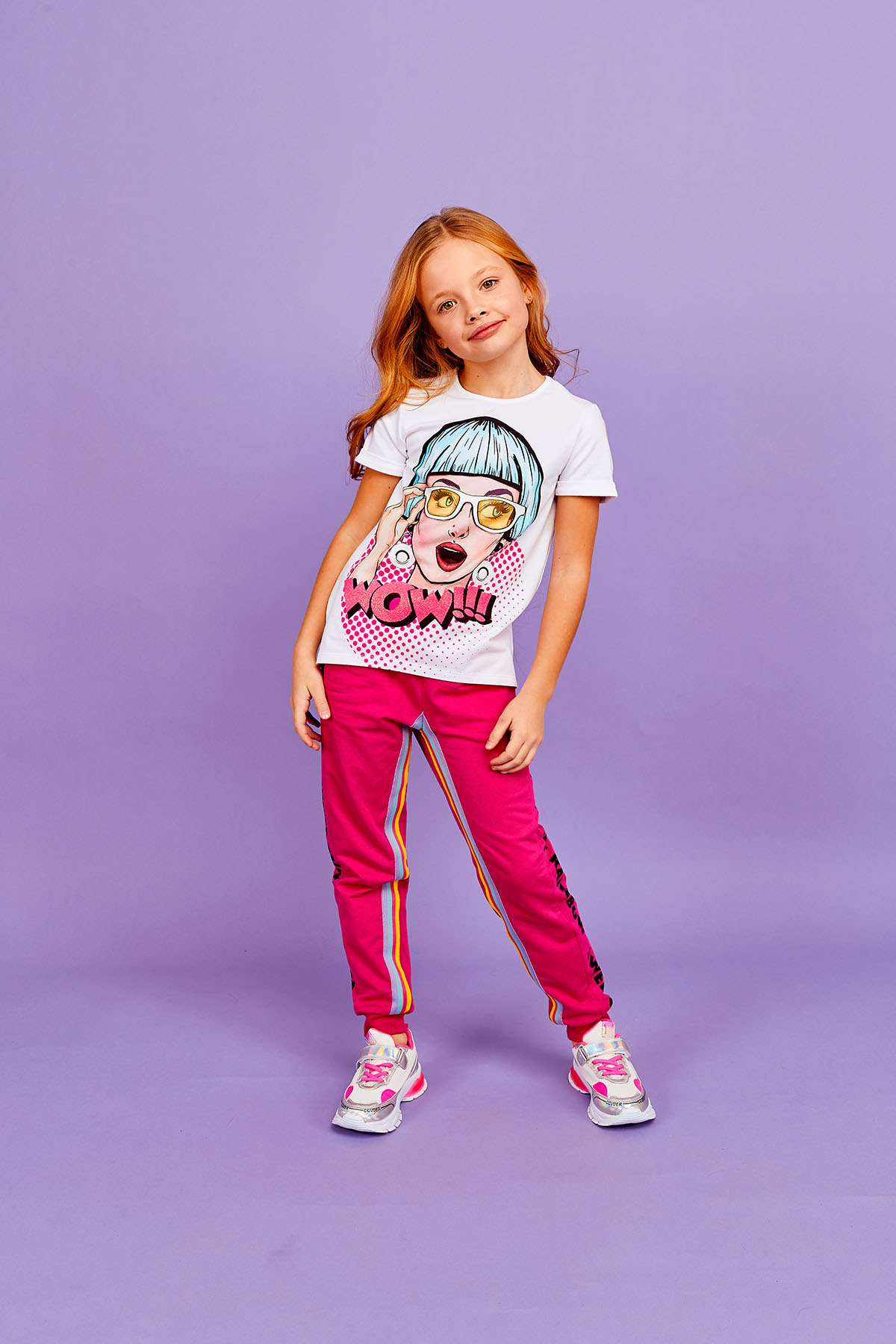 Брюки спортивные с лампасами "Sweet Rainbow", Juno 2