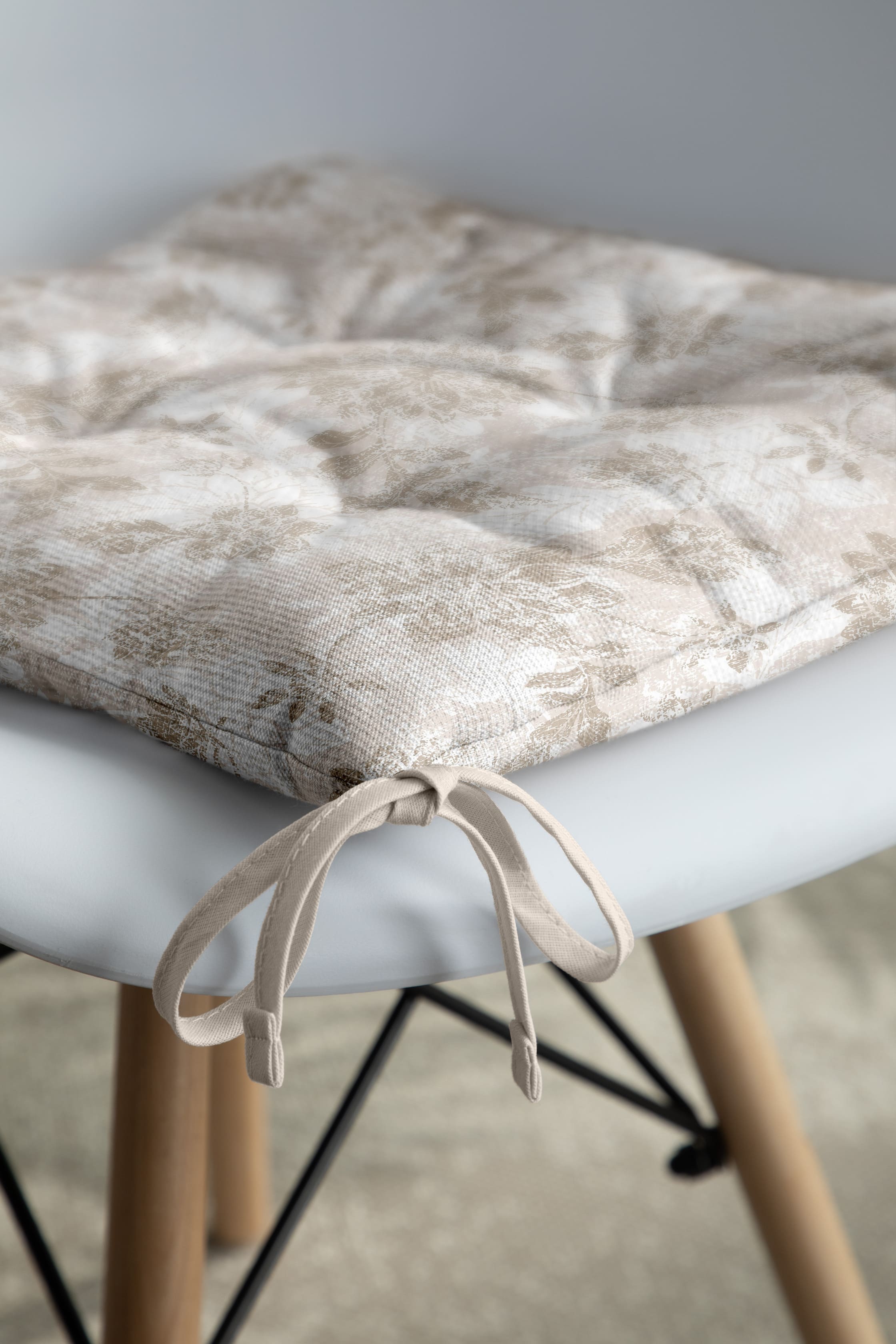 Подушка на стул Унисон Бежевый жаккард 1