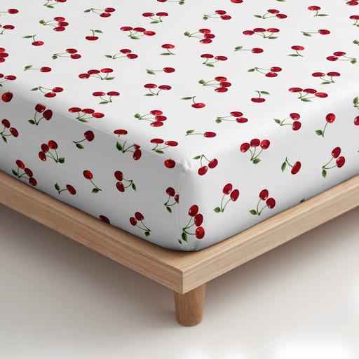 Простыня на резинке Унисон Вишневый поцелуй 0