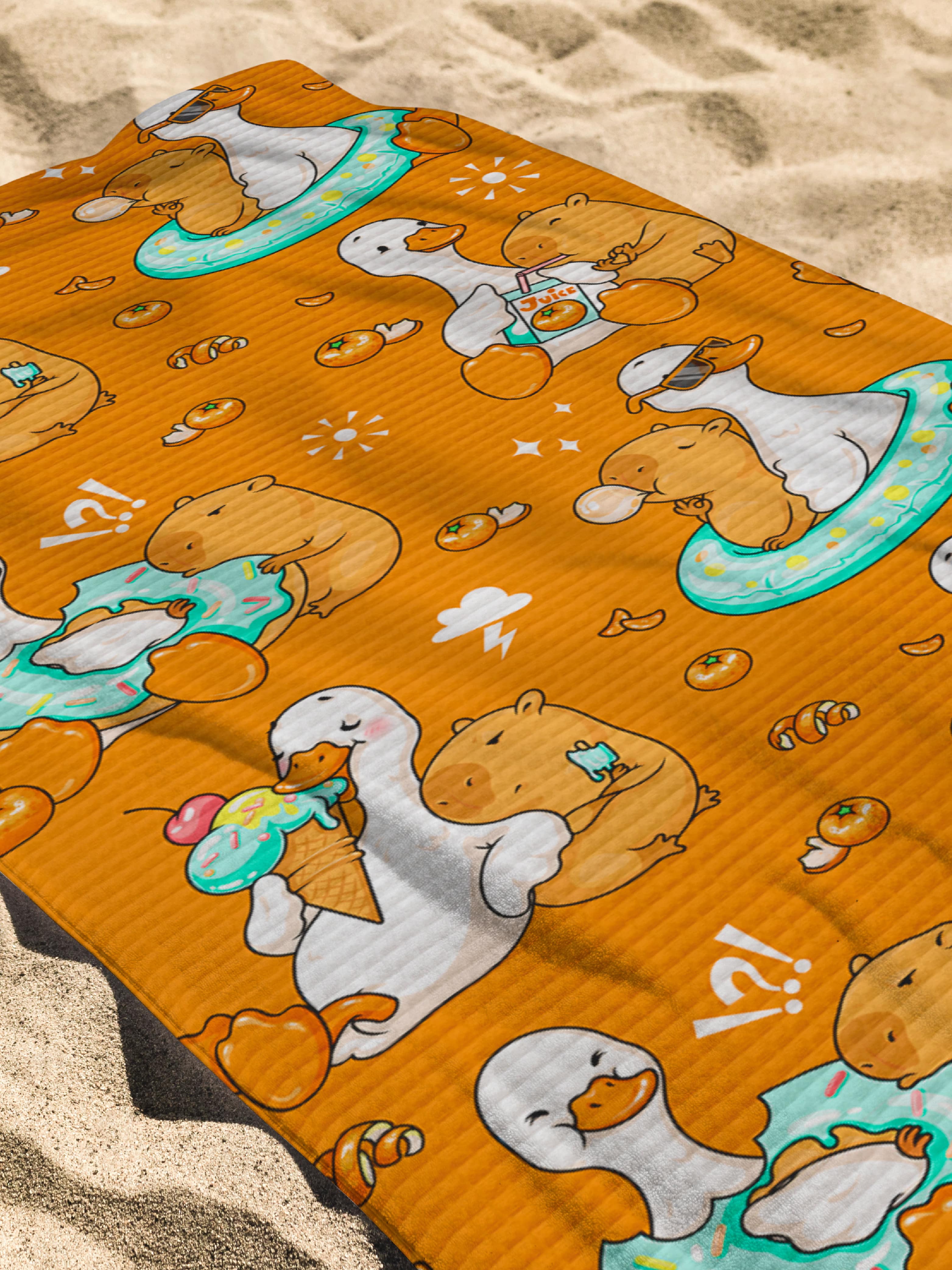 Полотенце Juno Гусь и капибара 2