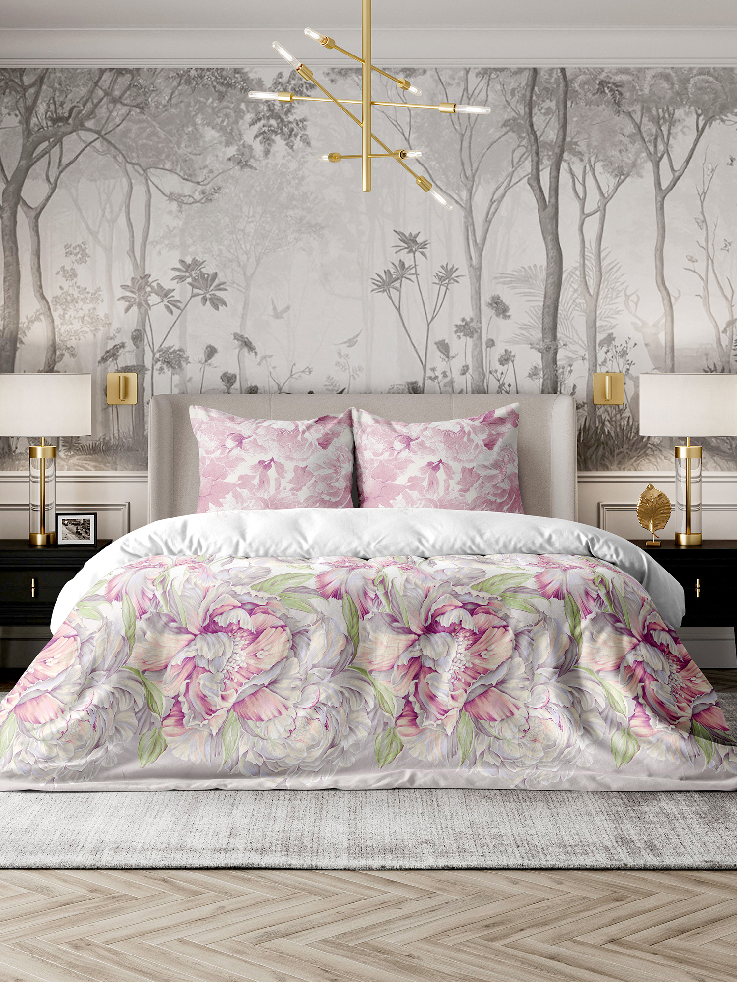 Постельное бельё Mia Cara Царство пионов 2/2 1