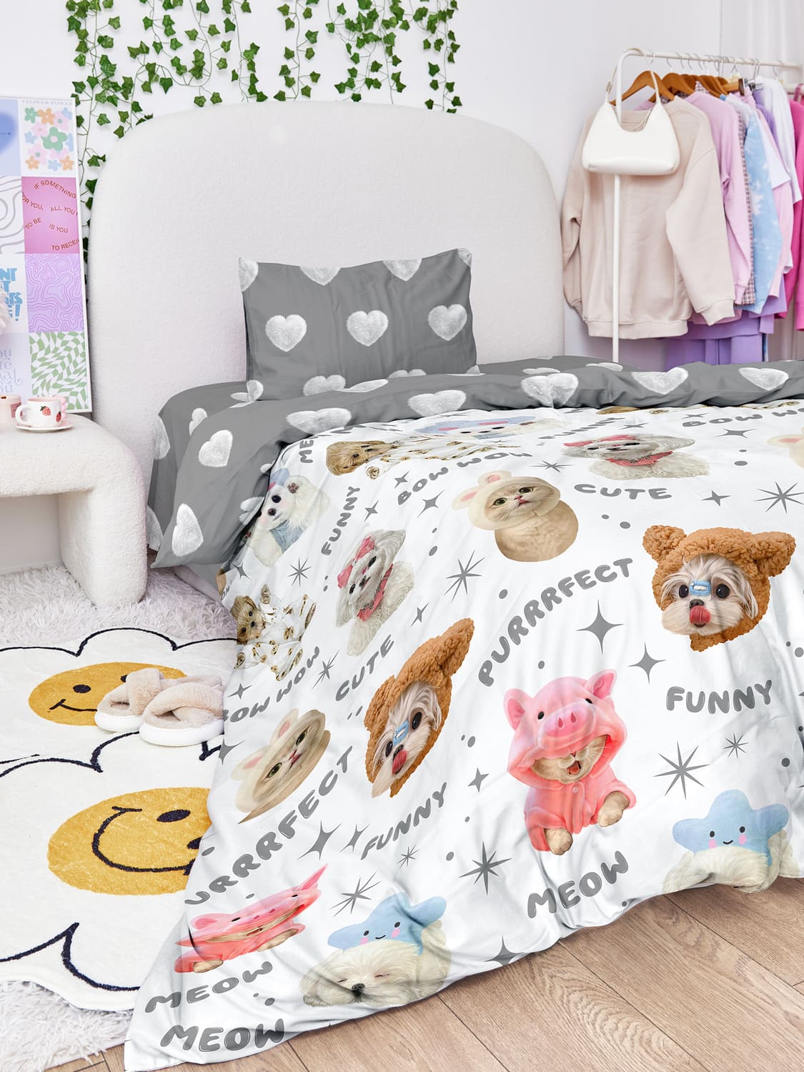 Постельное бельё Crazy Getup Милые кошки собаки 4