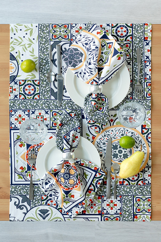 Скатерть-дорожка "Азулежу", Mia Cara 4